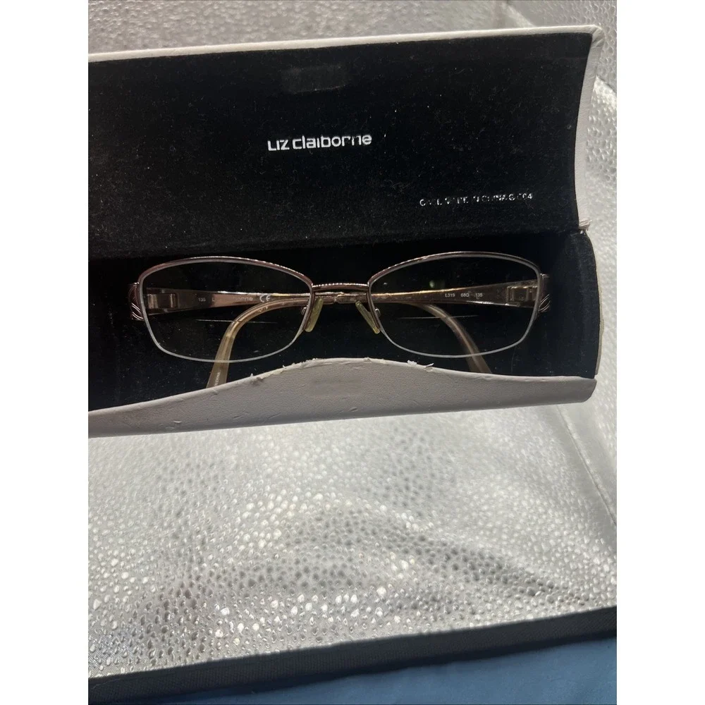 Liz Claiborne Eyeglasses Frame L319-68Q Women's Rose Gold Half Rim 53-17-135